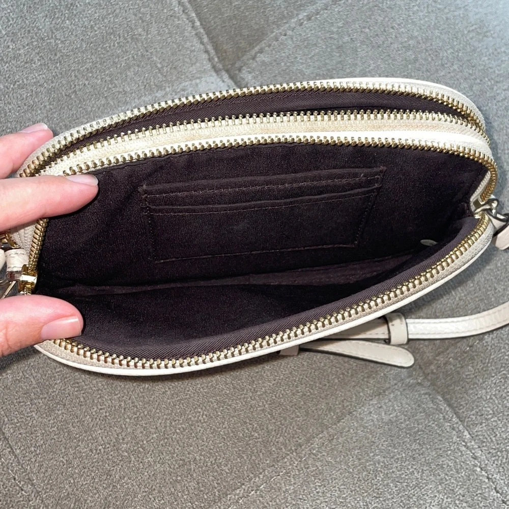 Coach Cream Leather Crossbody Bag